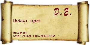 Dobsa Egon névjegykártya